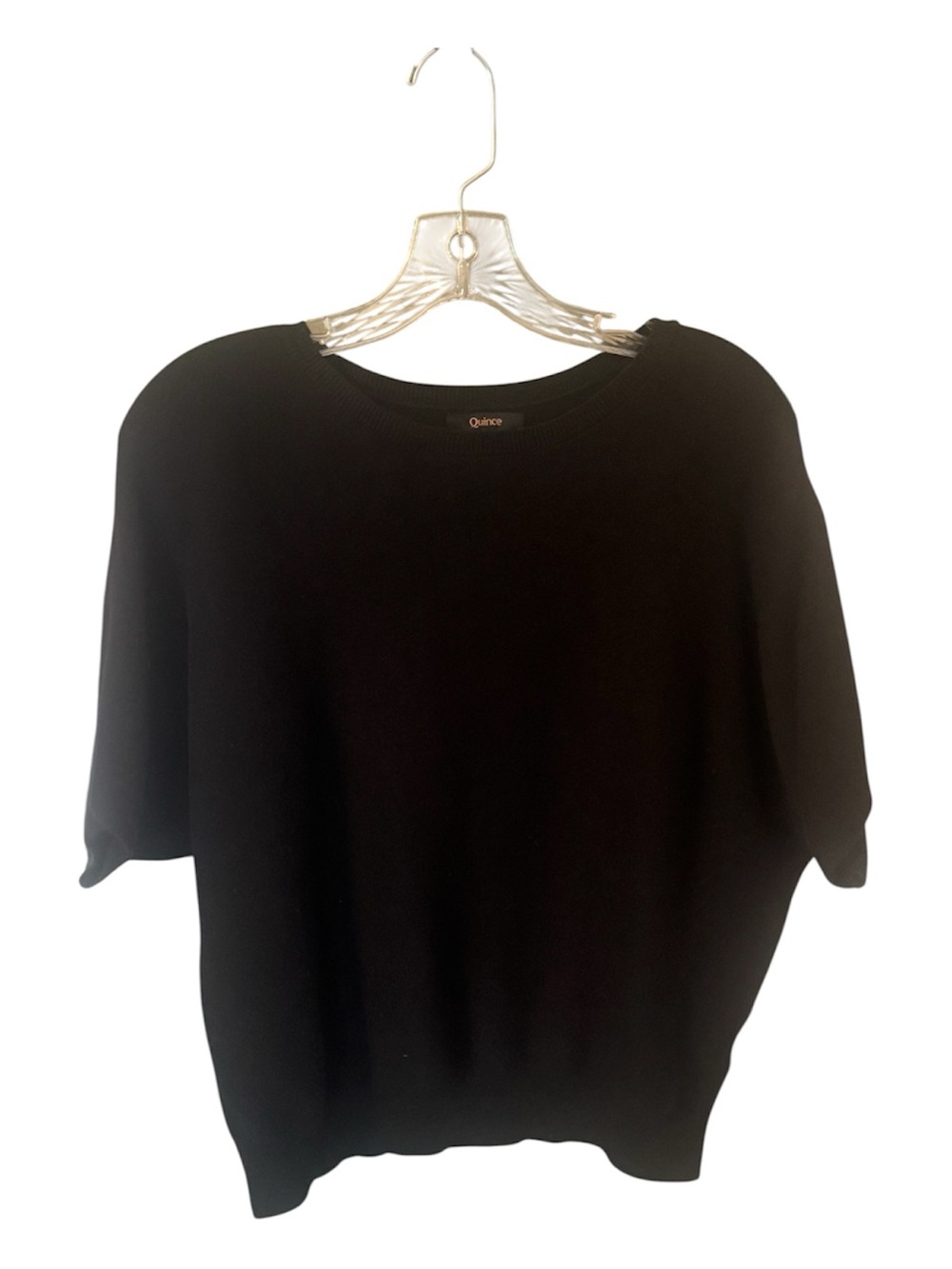 QUINCE Cotton cashmere link-stitch dolman sweater size M - Picture 5 of 6